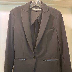 Veronica Beard Scuba Dickey Jacket Blazer Black Sz 4